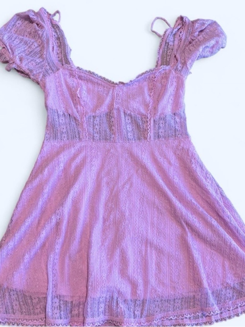 Pink Lace Babydoll Dress